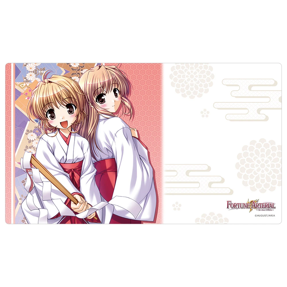 1月預購 窗簾魂 FORTUNE ARTERIAL 軟膠桌墊 悠木奏&悠木陽菜 巫女服 電腦桌墊 ⚫