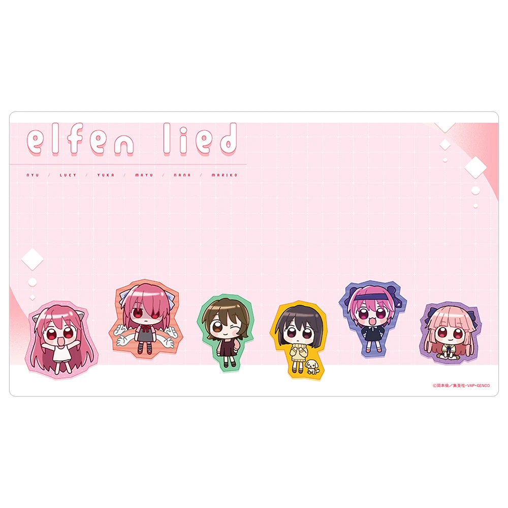 1月預購 窗簾魂「 變異體少女 妖精的旋律 Elfen Lied 」 軟膠桌墊 電腦桌墊 Q版角色 免訂金 ⚫