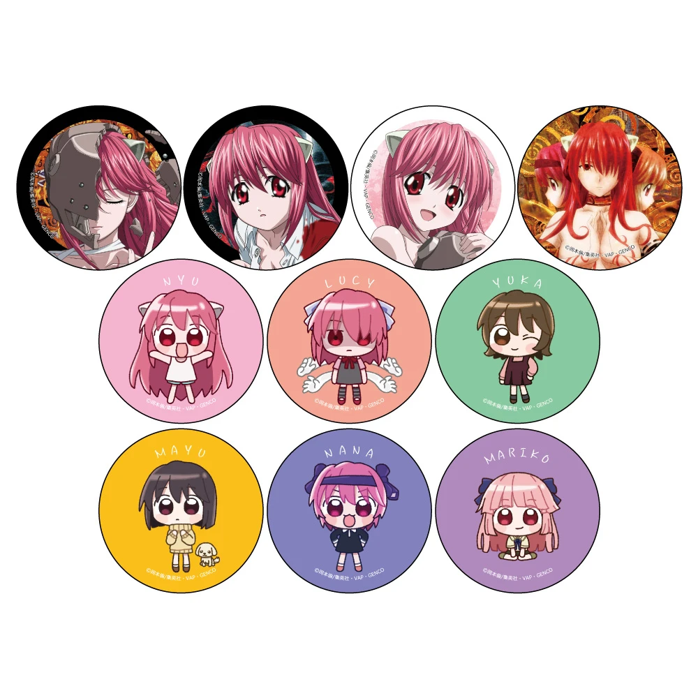 1月預購 窗簾魂「 變異體少女 妖精的旋律 Elfen Lied 」 徽章 胸章收藏集 中盒10入 免訂金 ⚫