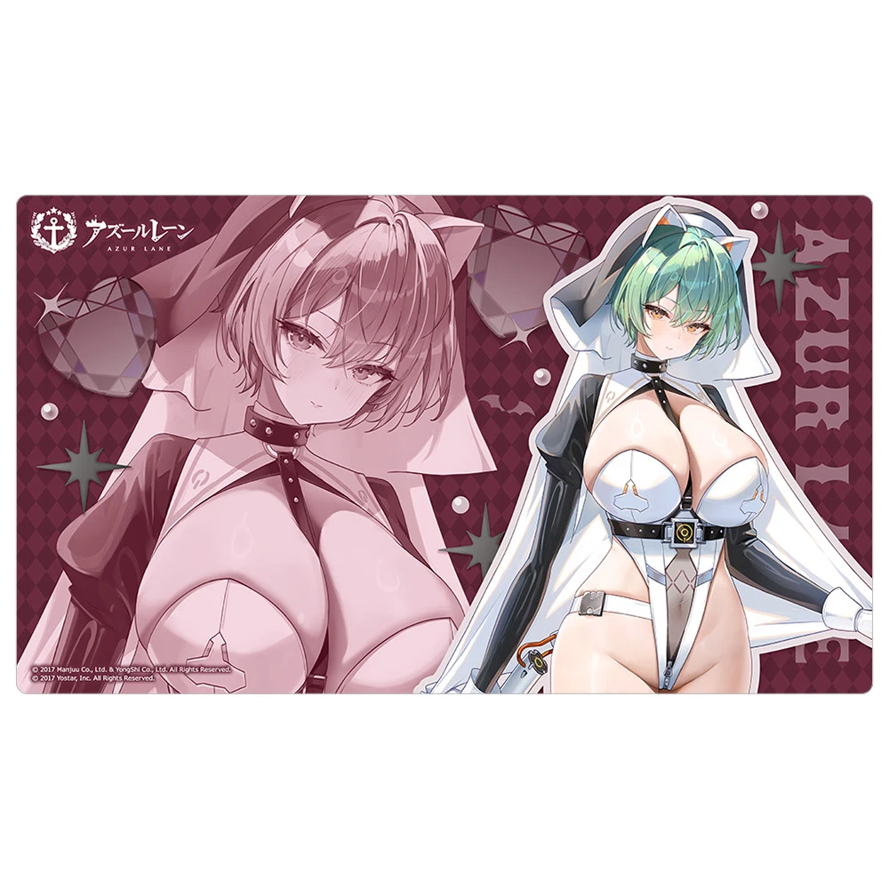 1月預購 窗簾魂「碧藍航線」全新繪製 魅魔修女Ver. 納希莫夫海軍上將 軟膠桌墊 電腦桌墊 免訂金 ⚫