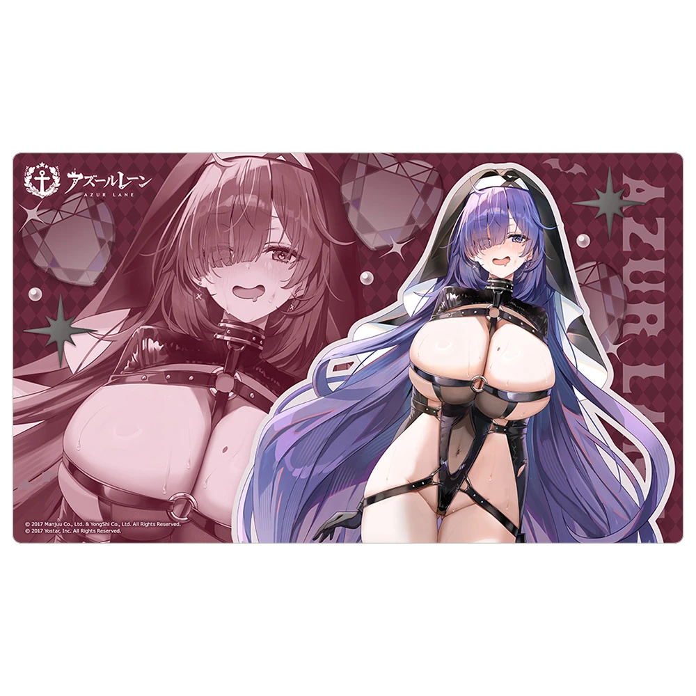 1月預購 窗簾魂「碧藍航線」全新繪製 魅魔修女Ver. 莫加多爾 軟膠桌墊 電腦桌墊 免訂金 ⚫