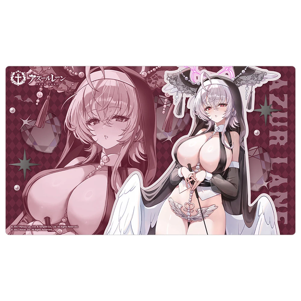 1月預購 窗簾魂「碧藍航線」全新繪製 魅魔修女Ver. 珍珠號 軟膠桌墊 電腦桌墊 免訂金 ⚫