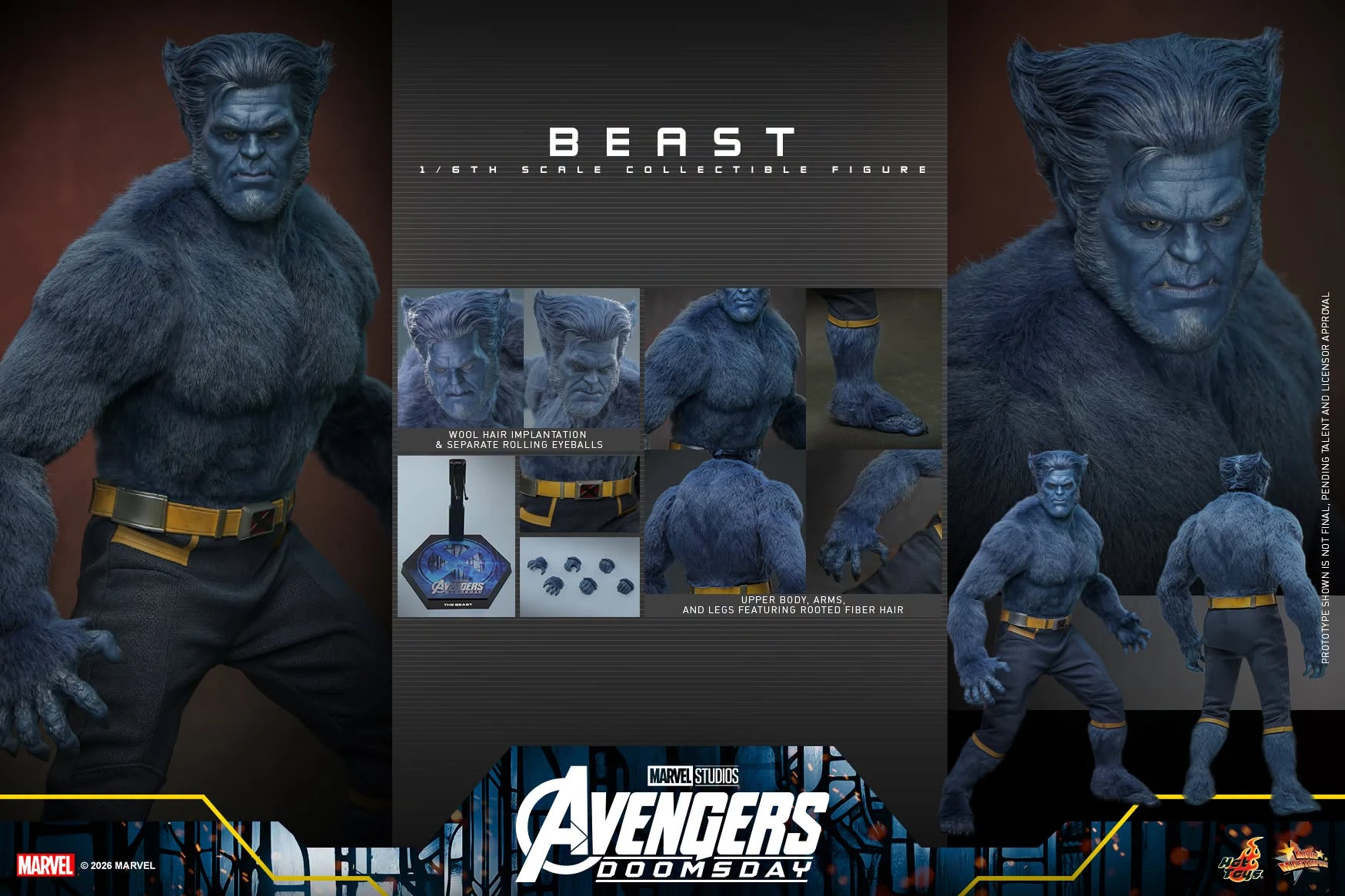 【免運費】28年第一季預購 HOT TOYS MMS920 復仇者聯盟：末日崛起 野獸 【訂金商品】