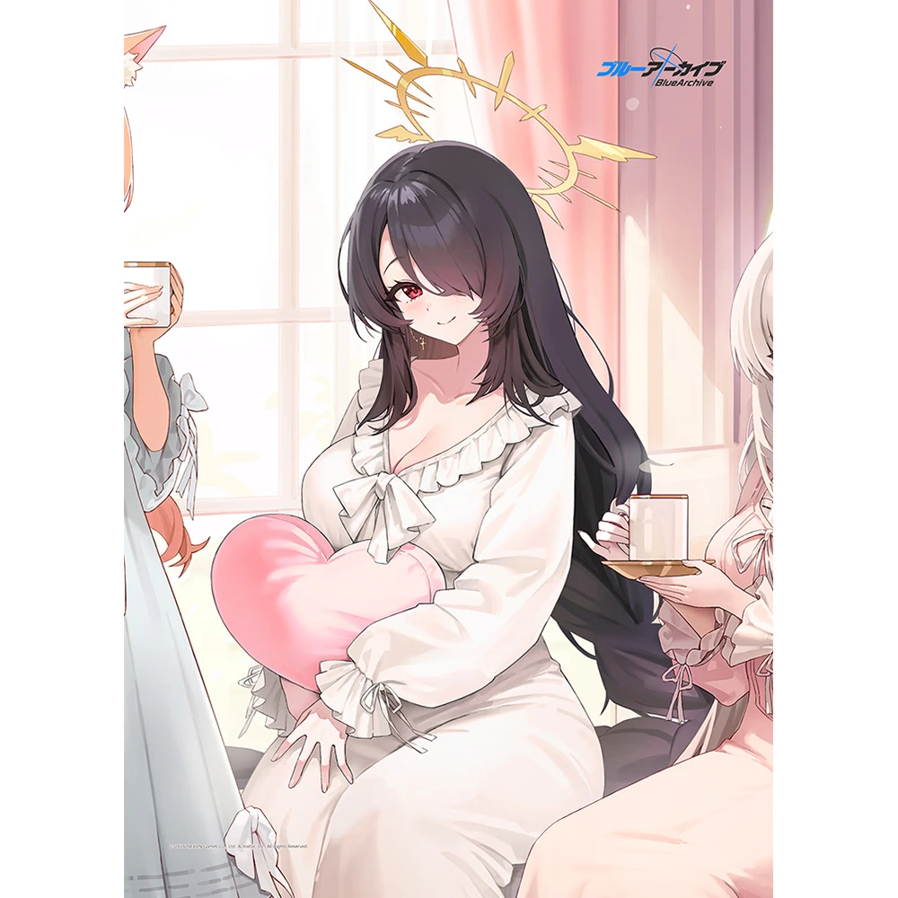 1月預購 窗簾魂「蔚藍檔案 Blue Archive」全新繪製 日向 居家服Ver. B2雙層麂皮掛軸 免訂金 ⚫