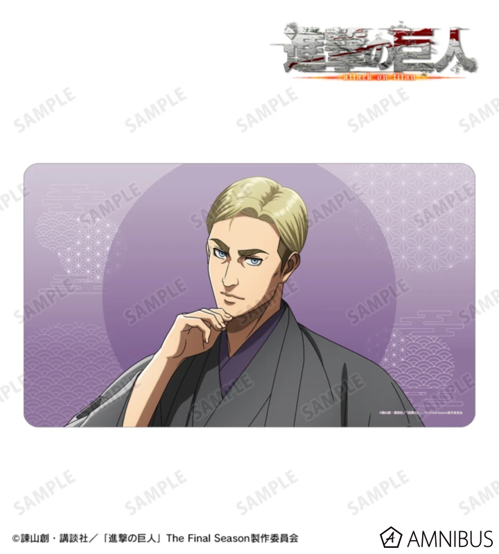 1月預購 AMNIBUS 進擊的巨人 和服ver. 軟膠桌墊 艾爾文 ⚫