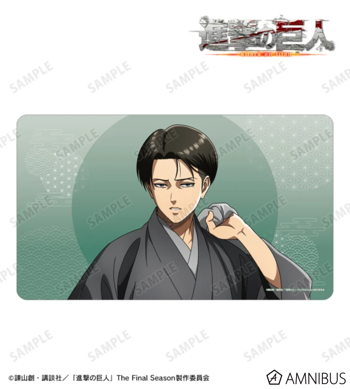 1月預購 AMNIBUS 進擊的巨人 和服ver. 軟膠桌墊 里維 ⚫