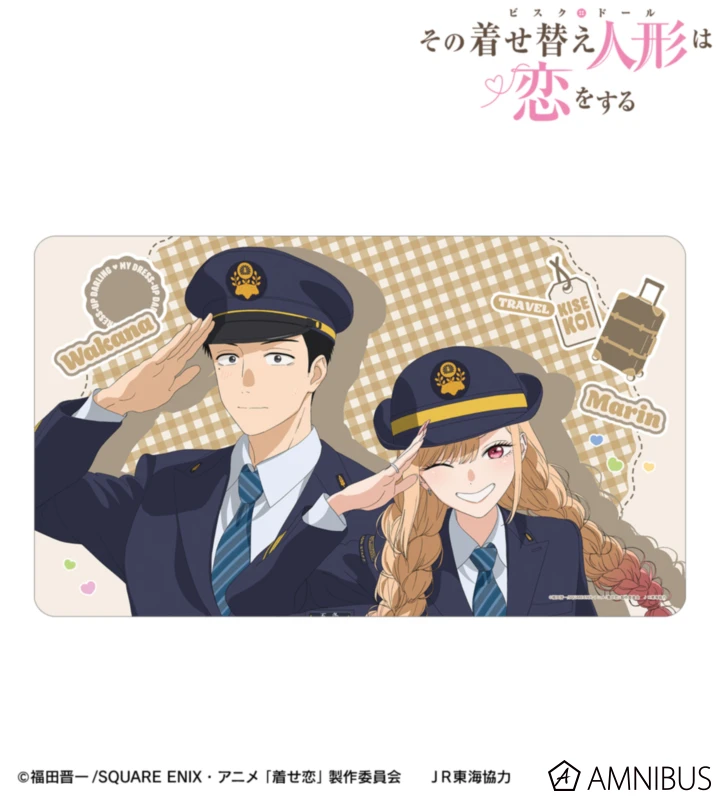 1月預購 AMNIBUS 戀上換裝娃娃 第2季 × JR東海 軟膠桌墊 喜多川海夢&五條新菜 站務員ver. ⚫