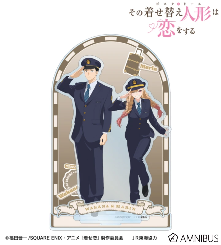 1月預購 AMNIBUS 戀上換裝娃娃 第2季 × JR東海 全景壓克力立牌 喜多川海夢&五條新菜 站務員ver. ⚫