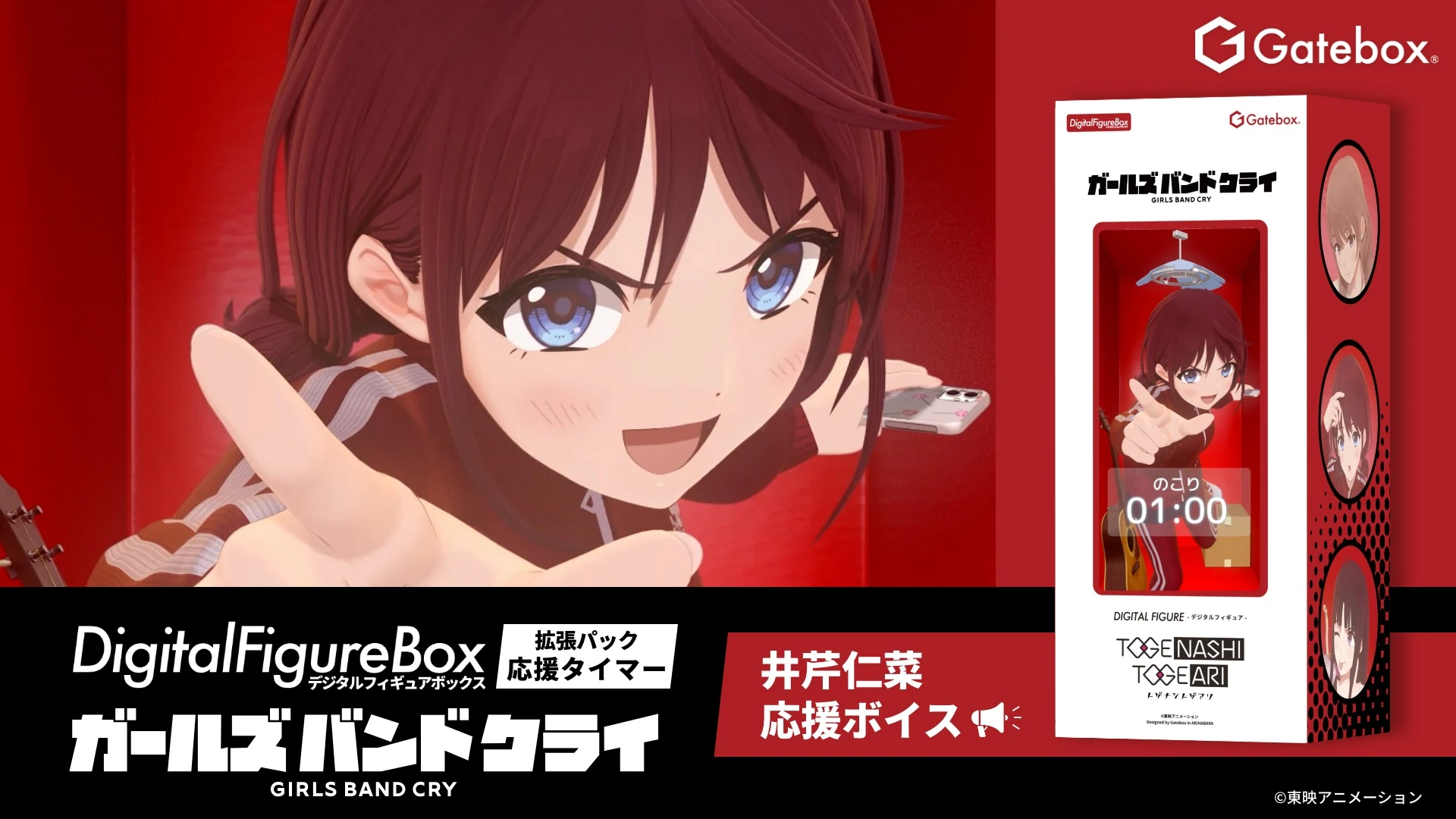 11月預購 Gatebox 少女樂團 吶喊吧 數位全息人物影像盒 擴充包 井芹仁菜 應援 特別版 ⚫