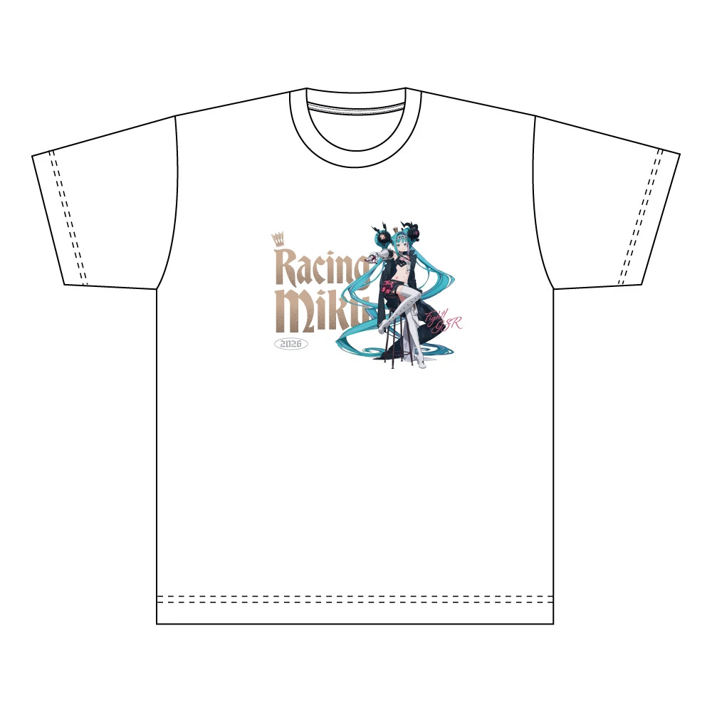 1月預購 初音未來 賽車初音2026 GSC 25週年紀念 白色純棉T恤 ⚫