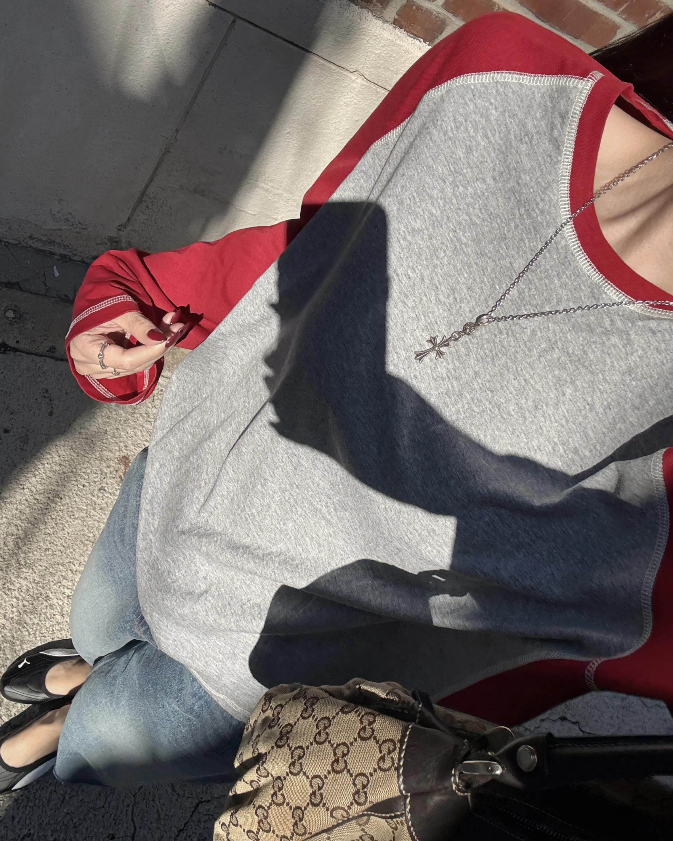 🇰🇷紅色棒球長tee