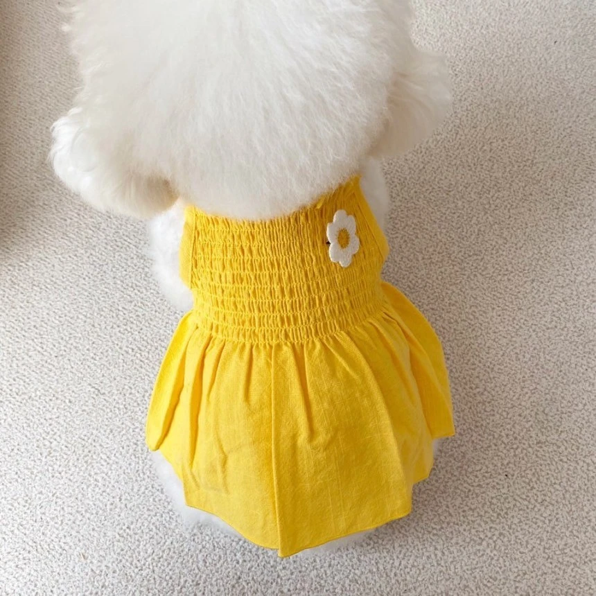 HONEY DOG 小雛菊亞麻洋裝