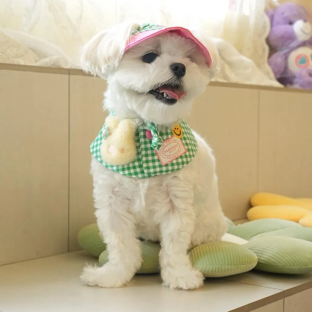 PARISDOG 兔兔格紋領巾&帽子 套裝