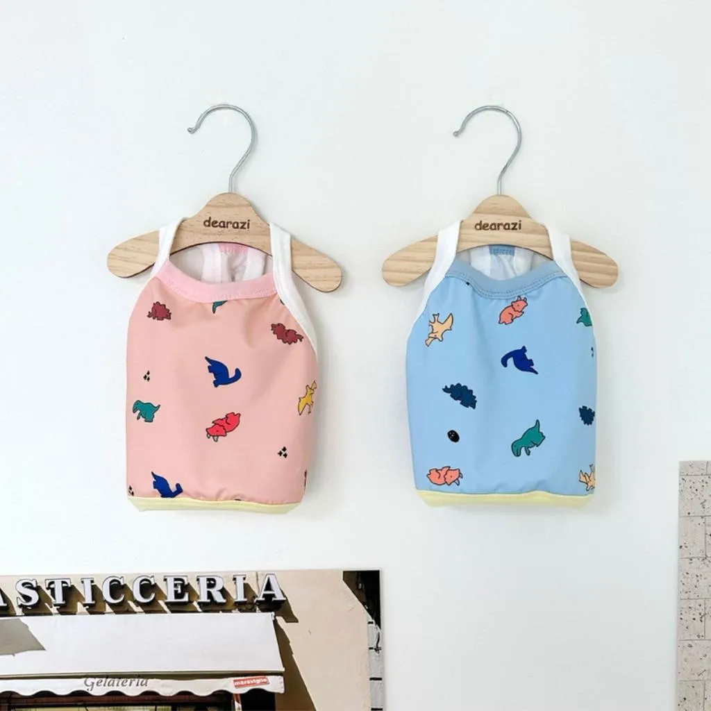 Dearazi 恐龍短版背心 防曬 萊卡面料