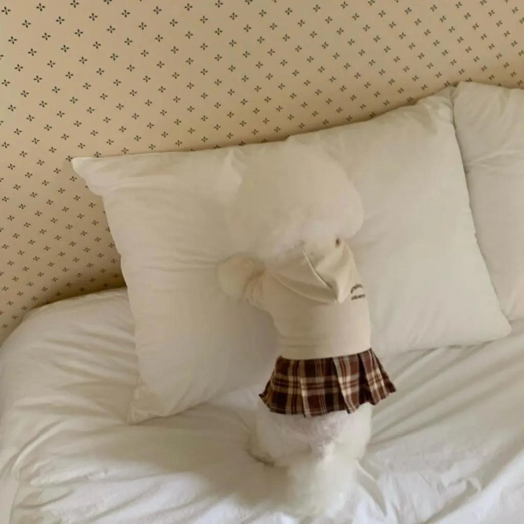 學院格紋連帽洋裝
