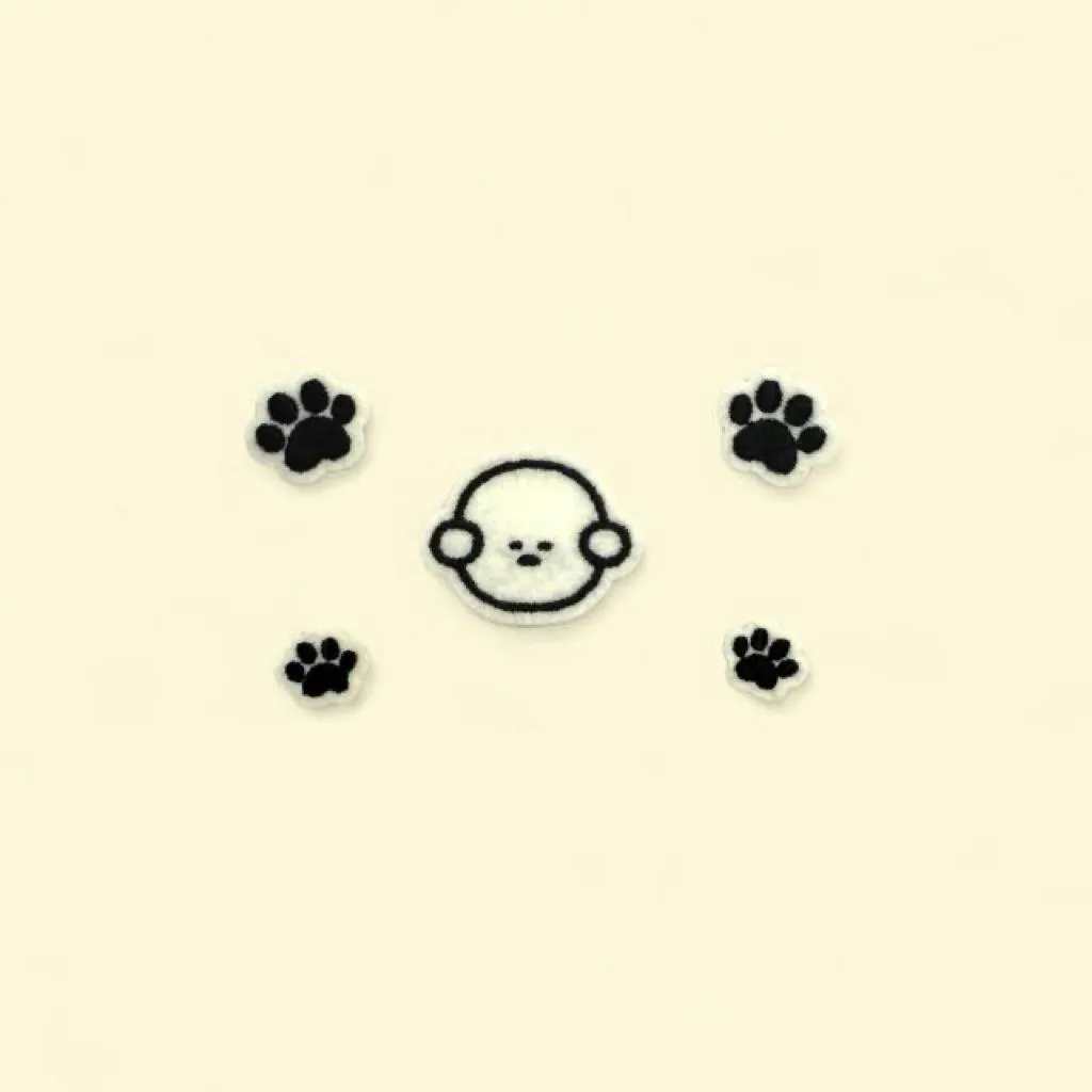 JUMINE 比熊&狗狗腳印 燙布貼 🐾