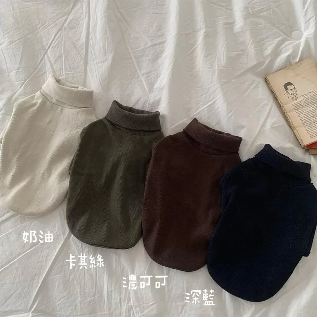 高領螺紋內搭上衣
