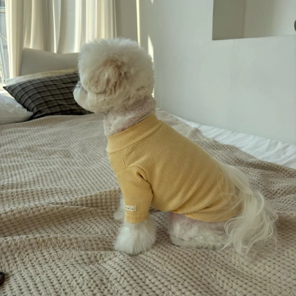 Grooming Dog 柔軟華夫格紋內搭上衣