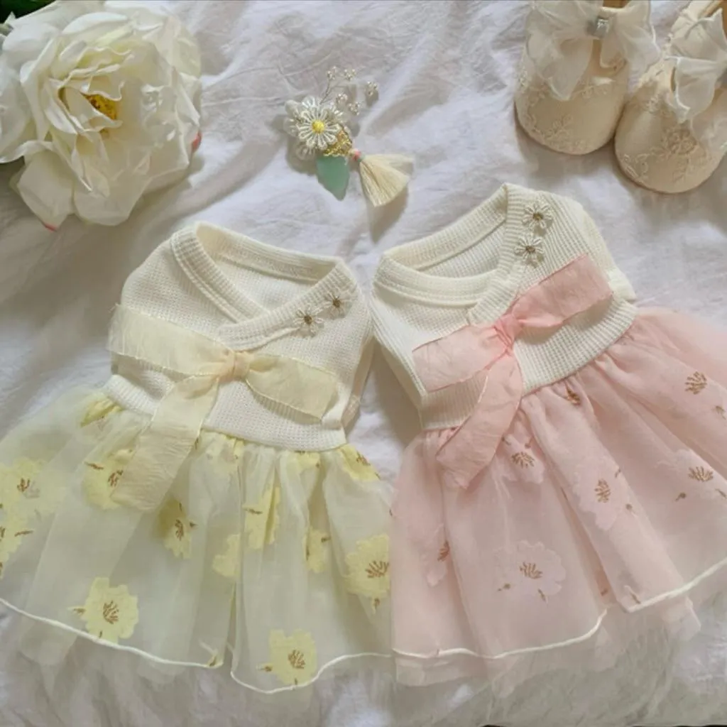 杏花紗裙韓服洋裝