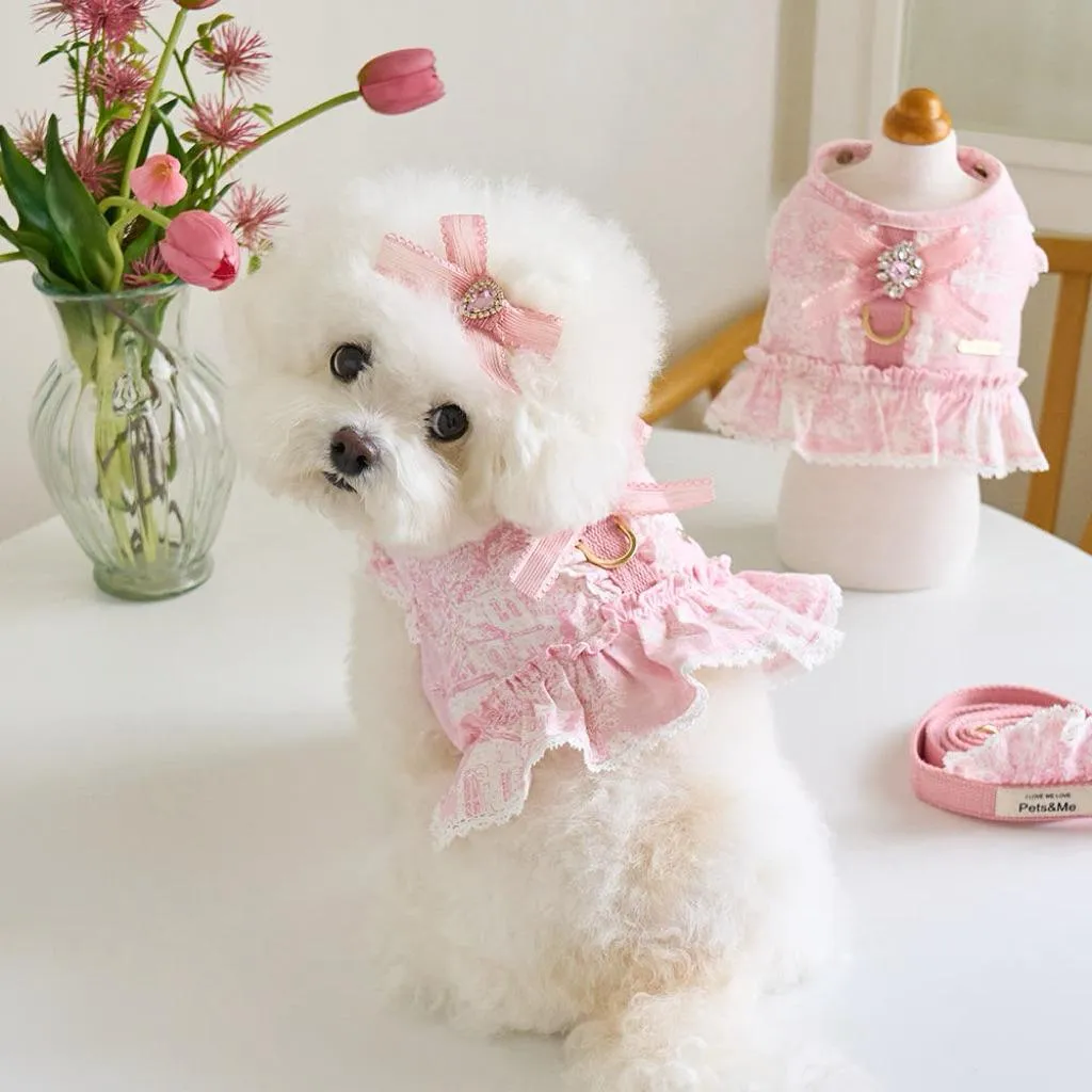 Pets&Me 法式朱伊紋蕾絲胸背衣 Toile Harness