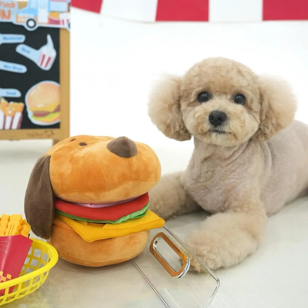 PARISDOG 史努比漢堡小狗藏食發聲玩具