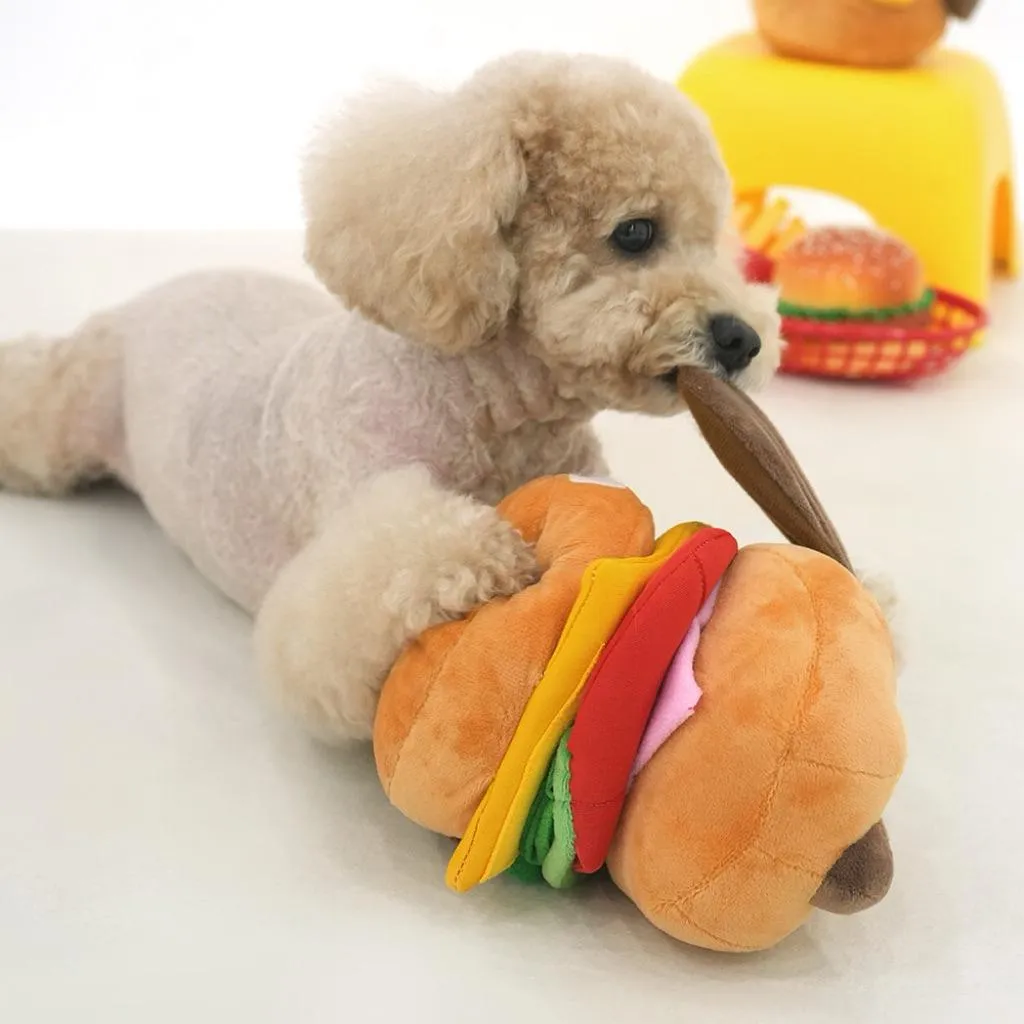 PARISDOG 史努比漢堡小狗藏食發聲玩具
