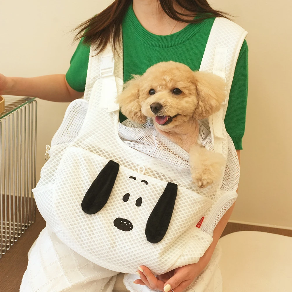 PARISDOG 史努比透氣網布寵物前背包