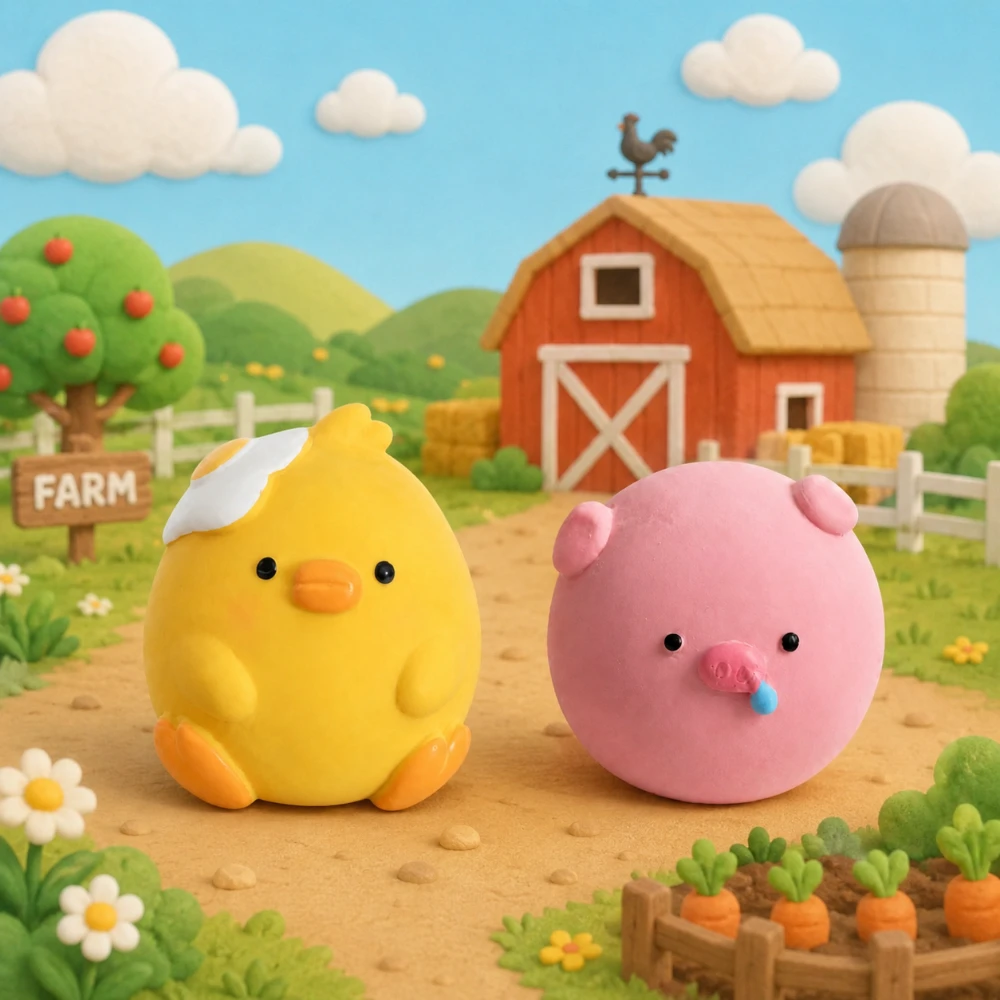 MEANINGLUS 嘟嘟小雞 呼嚕小豬 乳膠玩具 🐥🐷