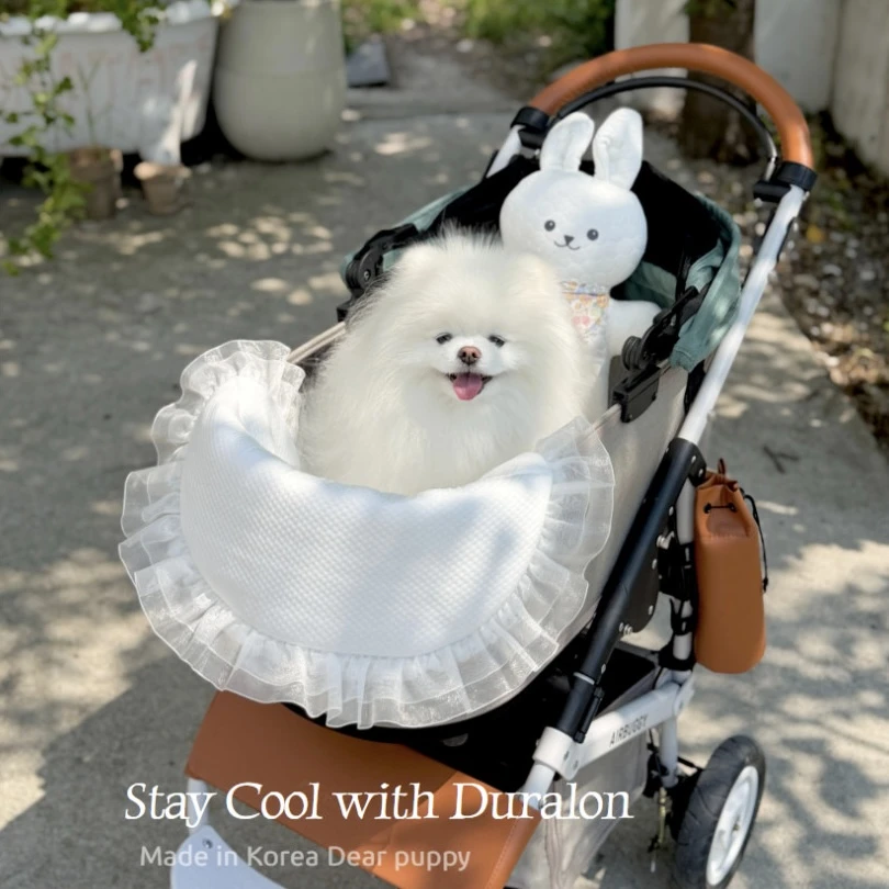 DEAR PUPPY DURARON 雙面用 涼感 寵物推車坐墊&推車圍邊 一體式設計