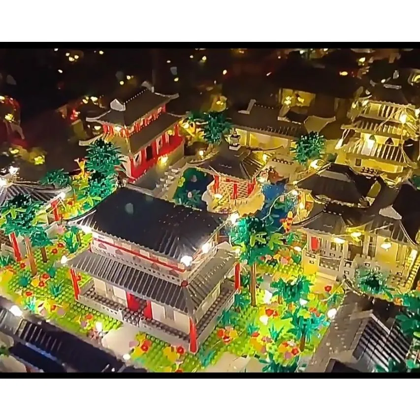 世界建築 蘇州園林 大陸古建築 古蹟建築 世界建築 中國建築  蘇州園林 石積木玩微型積木小積木台灣現貨