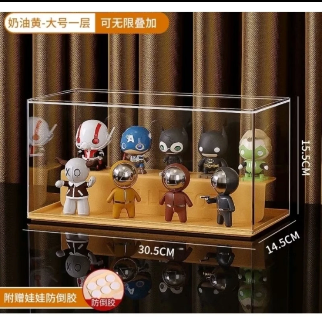 免組泡泡瑪特特 模型展示盒 積木展示盒 收納盒 透明展示盒 透明壓克力展示盒 公仔展示盒 階梯展示盒 台灣現貨