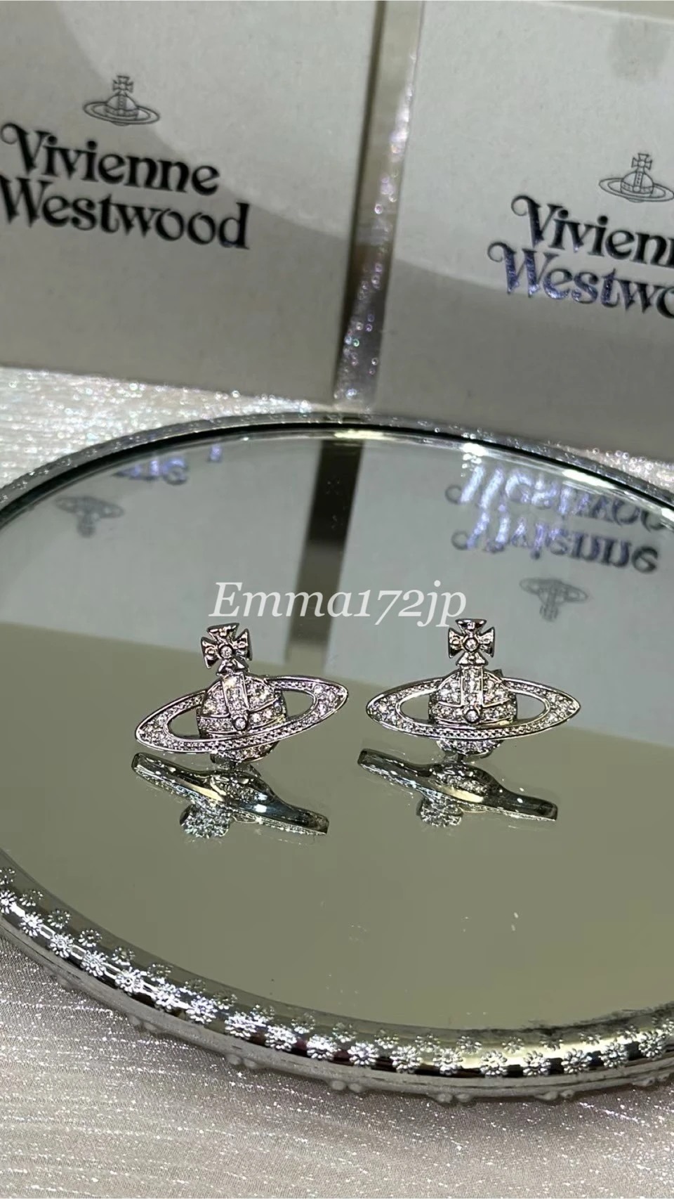 VIVIENNE WESTWOOD*現貨*Mini Bas Relief 耳環 銀色/金色