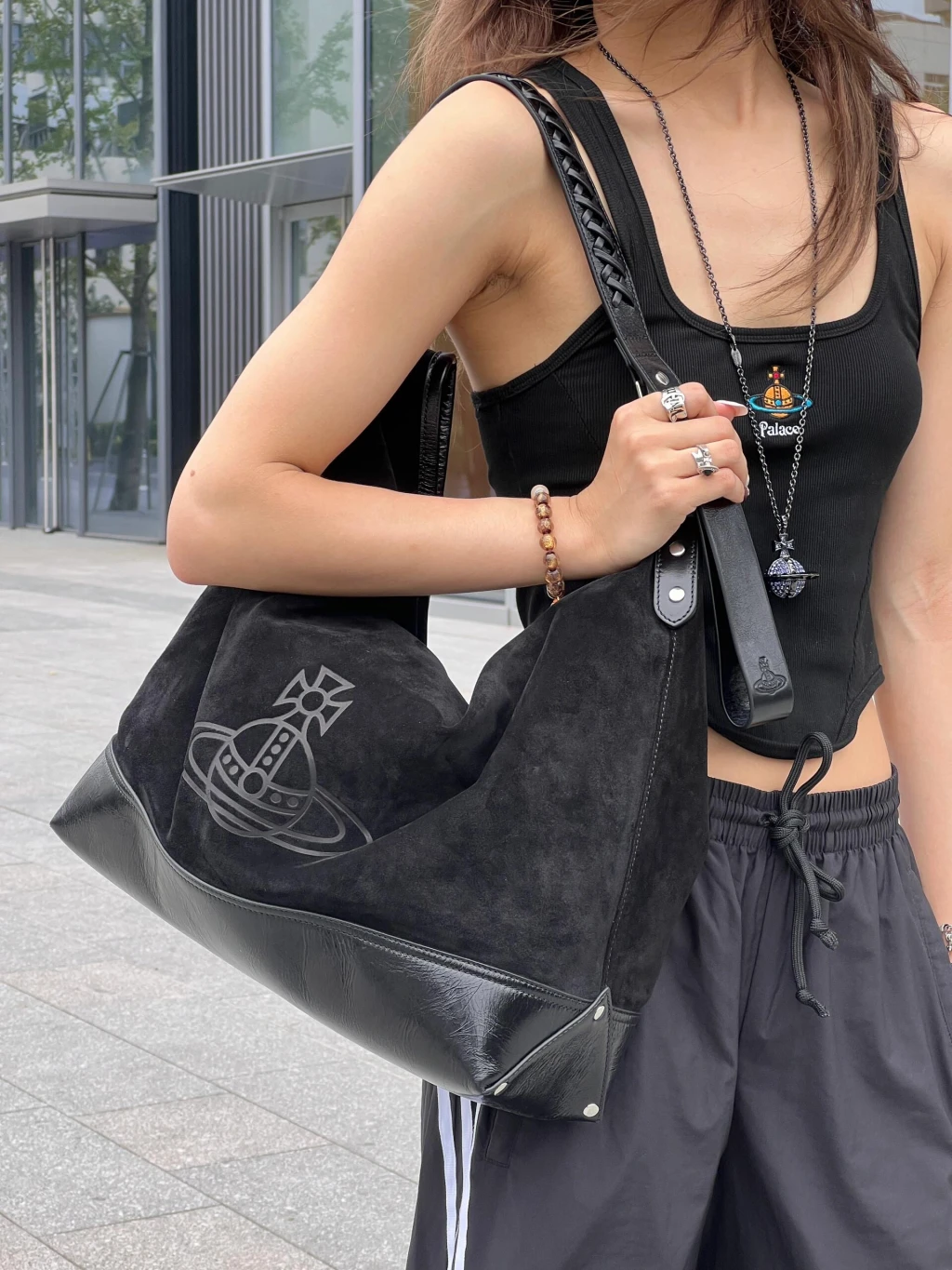 VIVIENNE WESTWOOD*預購*大容量 麂皮HOBO包