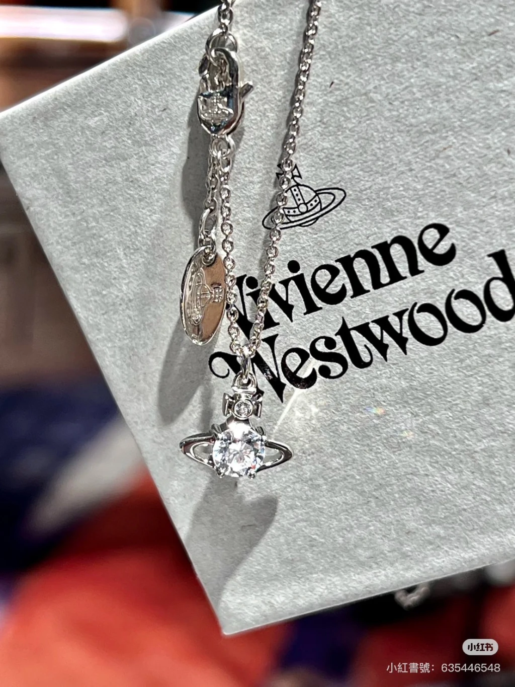 VIVIENNE WESTWOOD*現貨*Reina 項鍊 白鑽 藍鑽 紫鑽