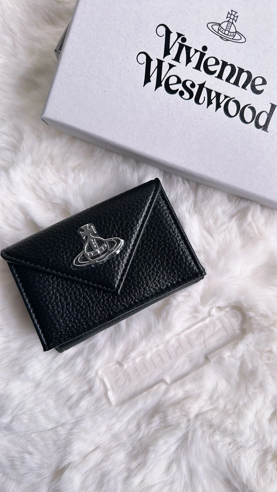 VIVIENNE WESTWOOD*現貨*荔枝紋迷你三摺皮夾