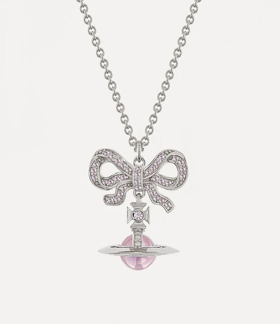 VIVIENNE WESTWOOD *預購*925銀蝴蝶結球項鍊 耳環