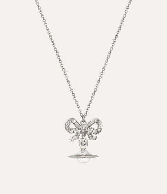 VIVIENNE WESTWOOD *預購*925銀蝴蝶結球項鍊 耳環