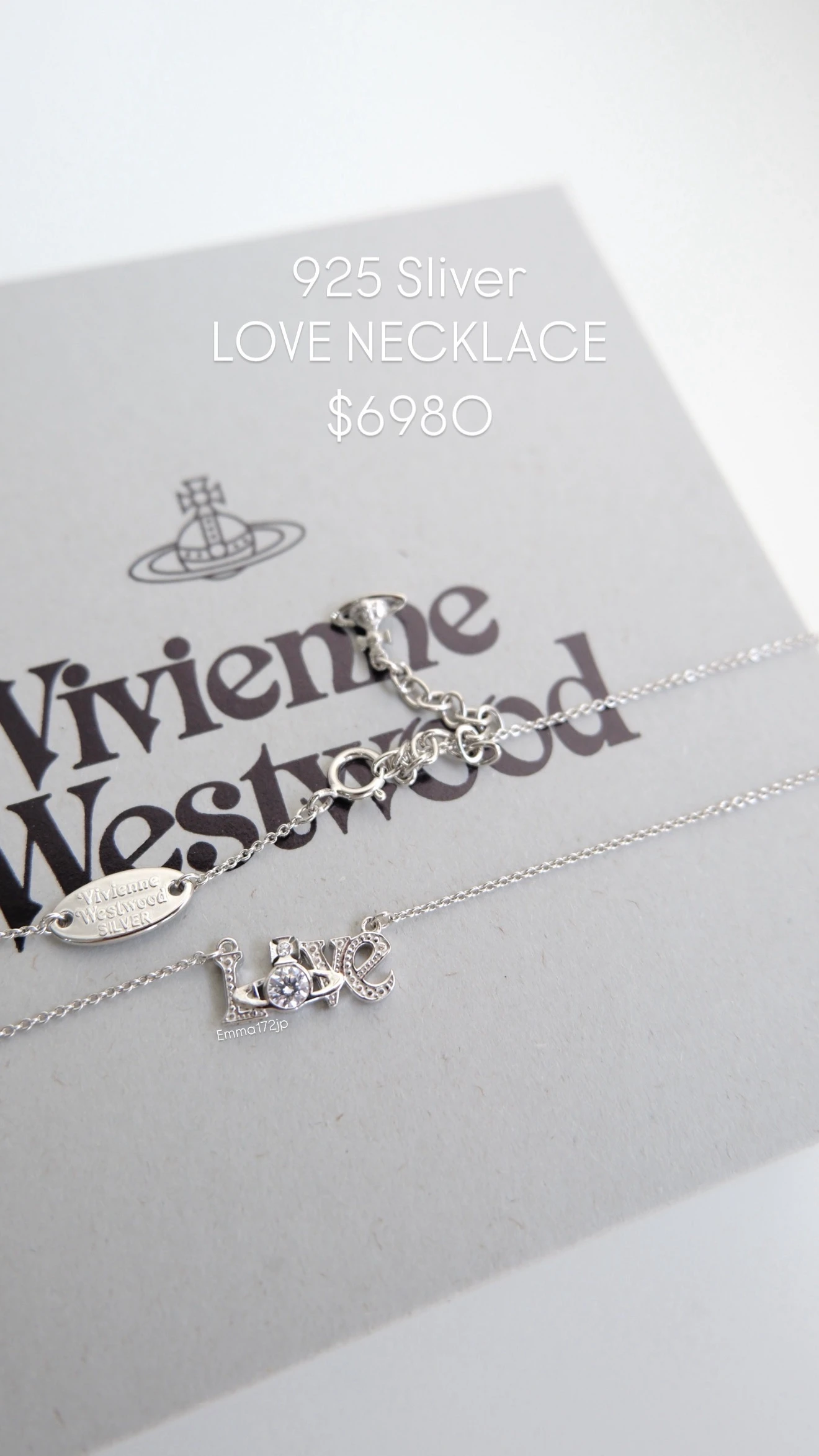 VIVIENNE WESTWOOD*現貨*LOVE字樣項鍊 Necklace 925銀