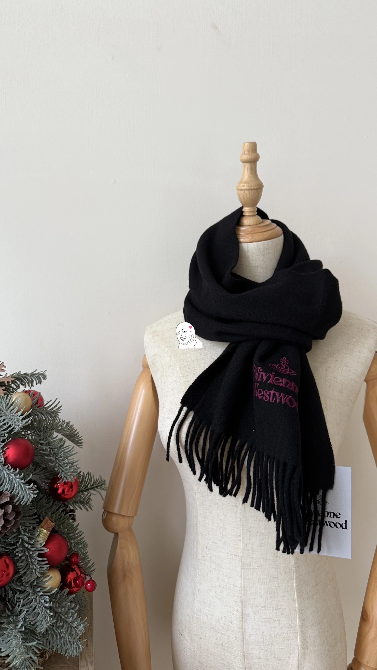 VIVIENNE WESTWOOD*現貨*基本款圍巾Embroidered Scarf