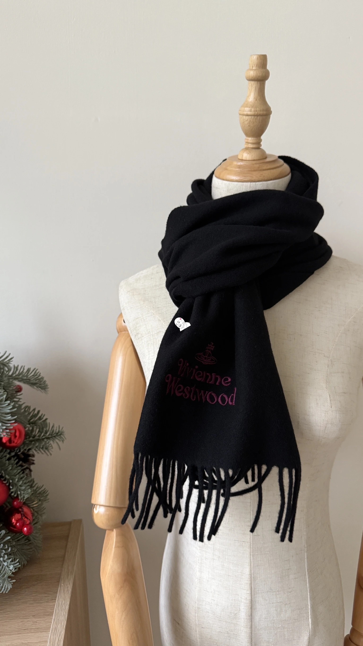 VIVIENNE WESTWOOD*現貨*基本款圍巾Embroidered Scarf