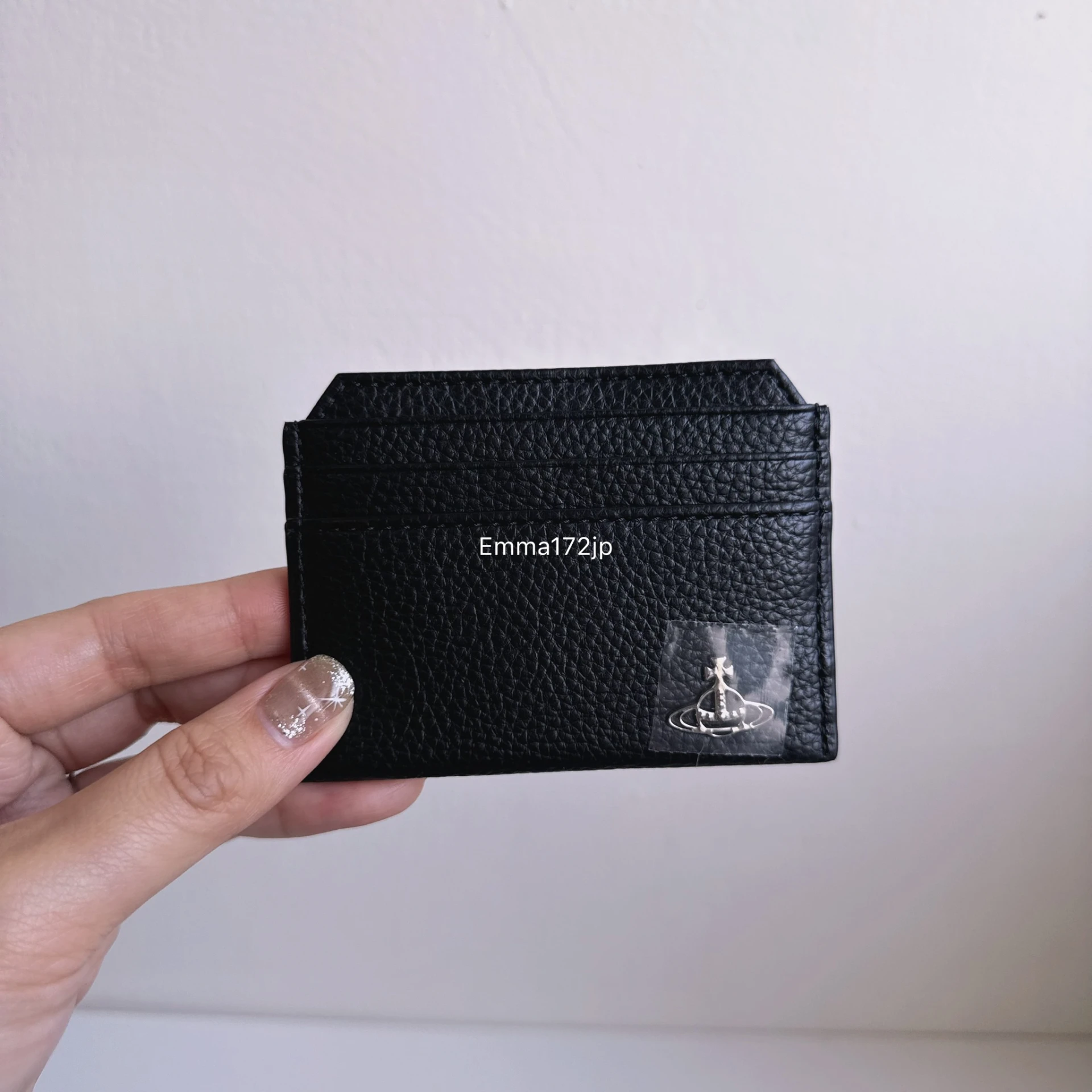 VIVIENNE WESTWOOD *現貨*荔枝紋雙面卡夾 經典黑