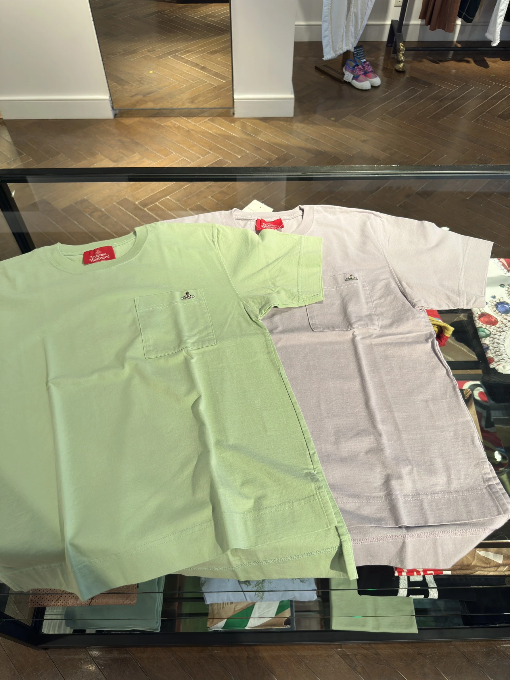 VIVIENNE WESTWOOD*現貨*基本款前短後長口袋短T 紫色02