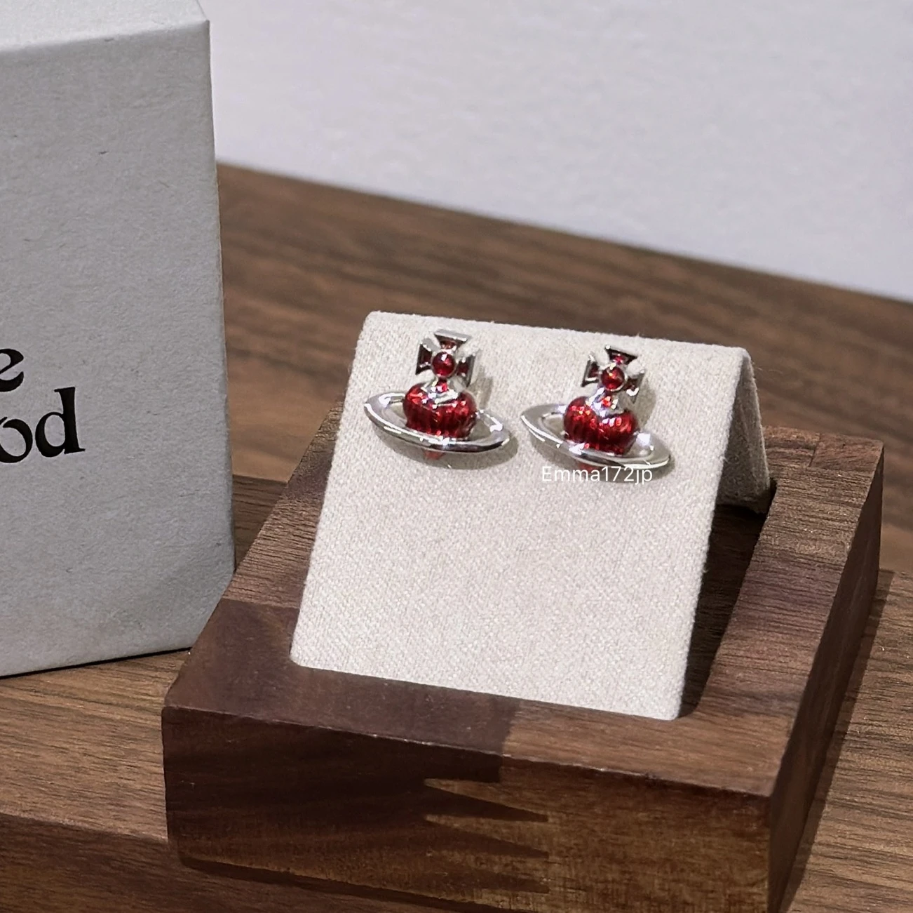 VIVIENNE WESTWOOD*現貨*糖果光澤紅色愛心 項鍊 耳環
