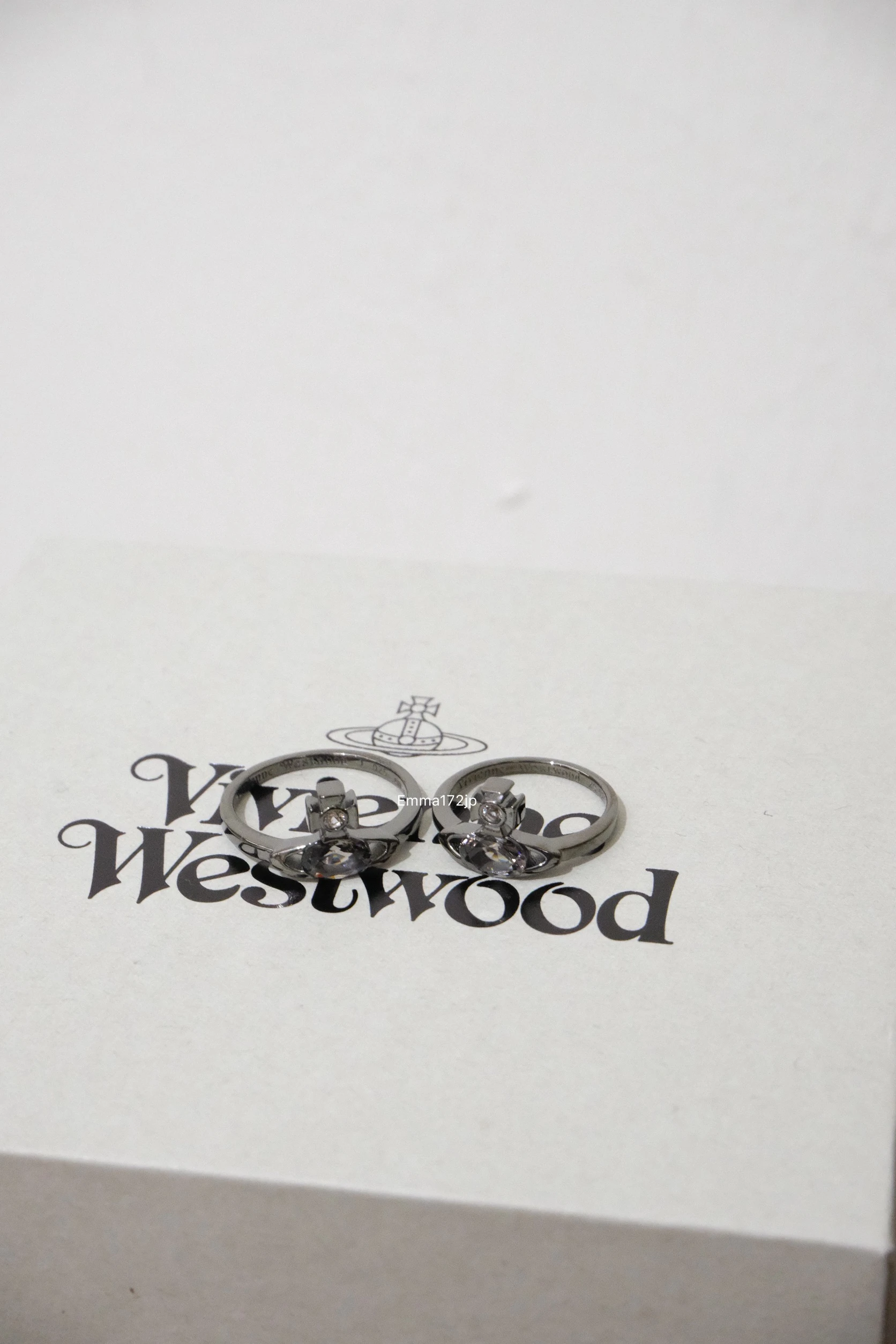 VIVIENNE WESTWOOD*現貨*ALLIE 小黑鑽戒指 XS L