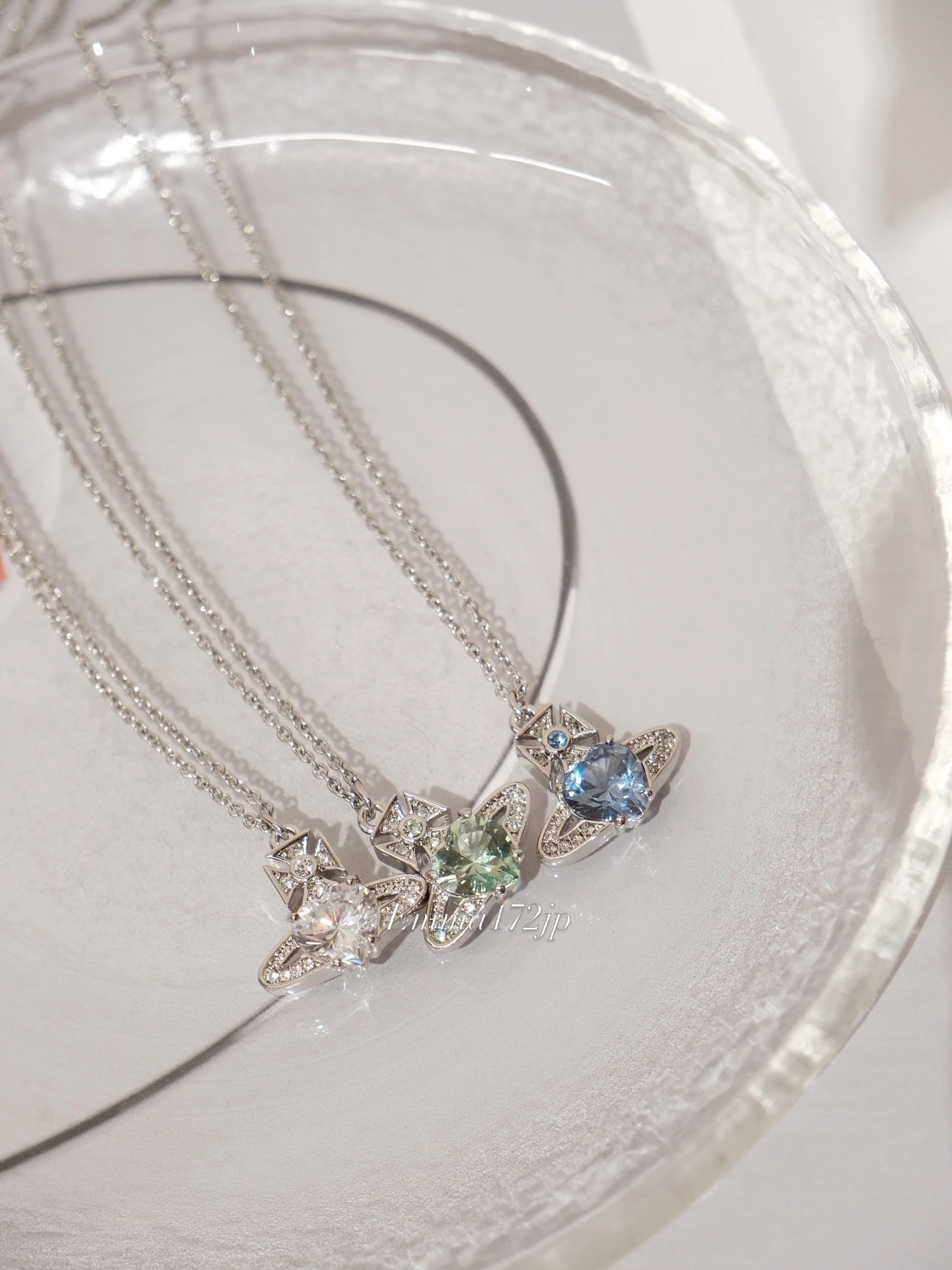 VIVIENNE WESTWOOD*現貨*ARIELLA 愛心鑽 項鍊 白色 藍色 綠色