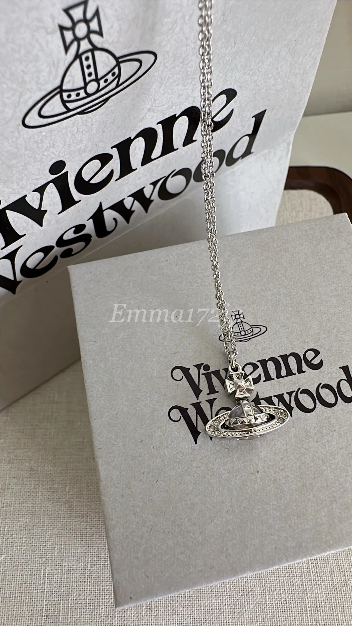 VIVIENNE WESTWOOD*預購*PINA平面 銀鑽 項鍊