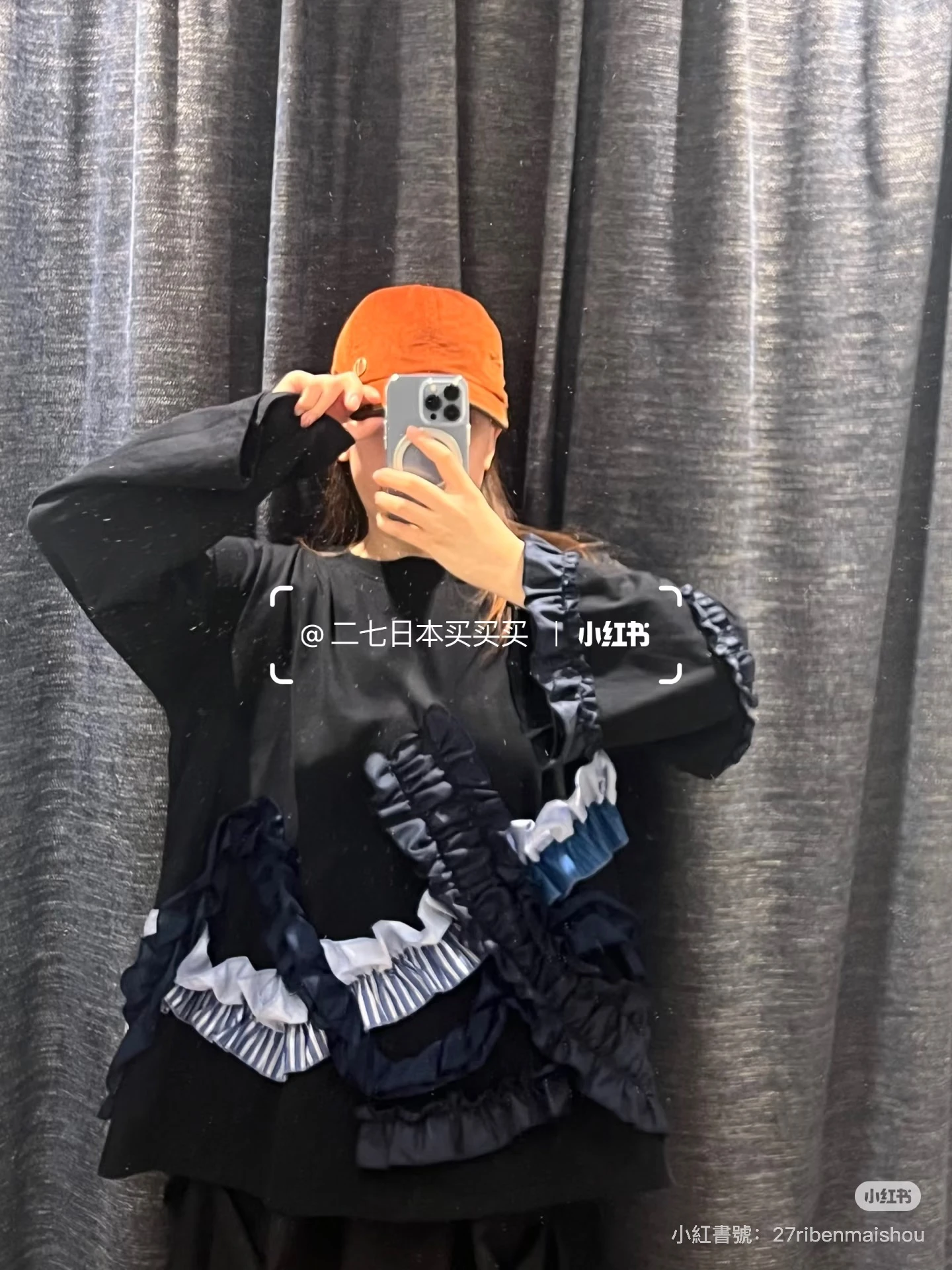 *連線預購*TORI-TO × BEAMS BOY / 波浪荷葉邊長袖T 黑白兩色