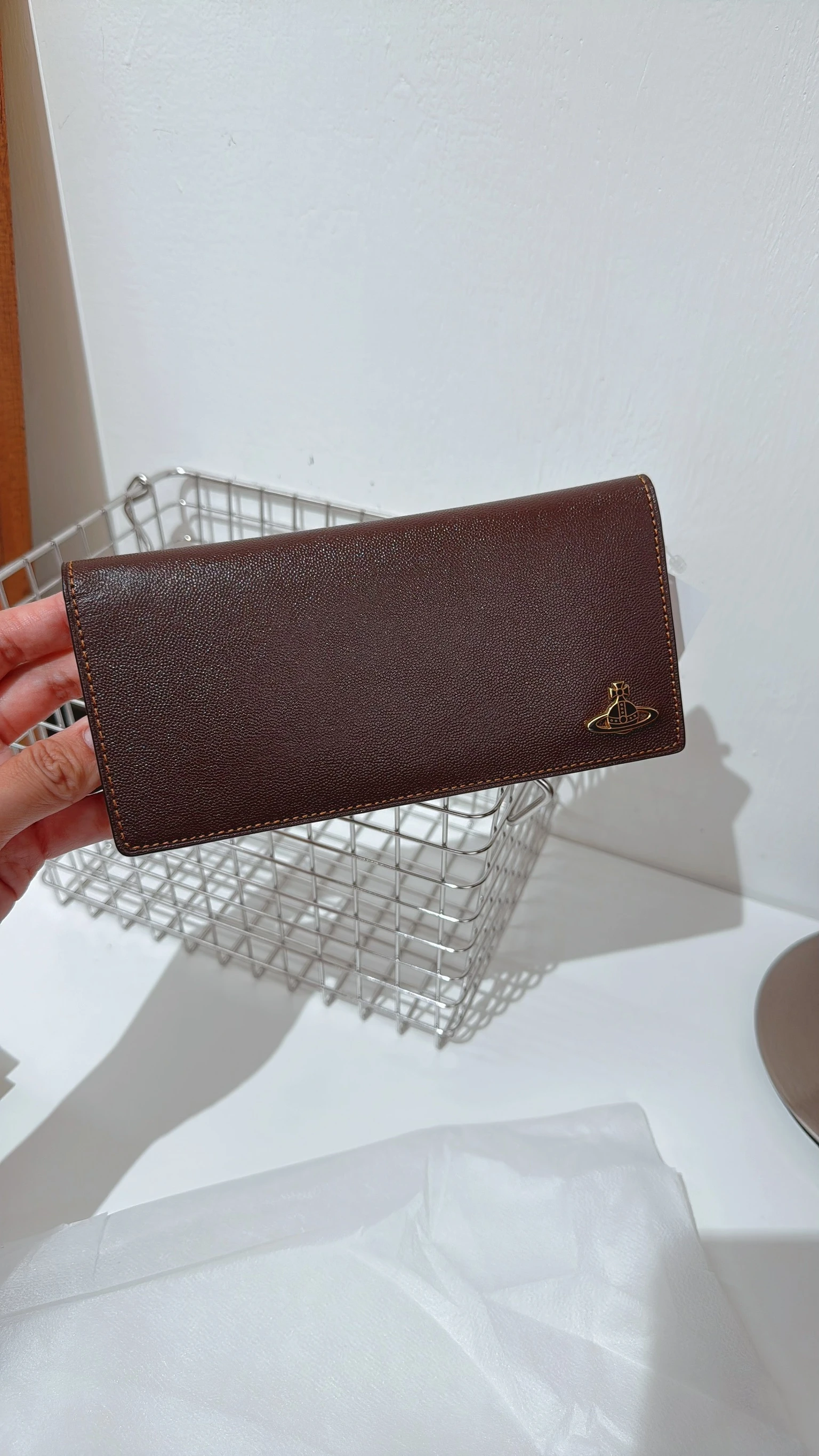 VIVIENNE WESTWOOD*現貨*日本ＯＵＴＬＥＴ帶回 拼接皮革長夾 無盒