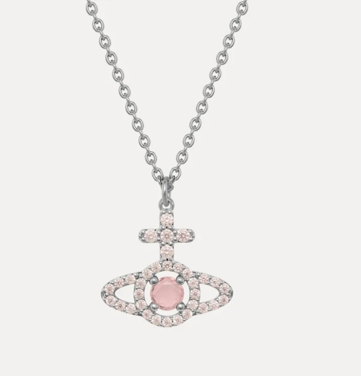 VIVIENNE WESTWOOD*預購*Olympia 項鍊 白鑽/粉鑽