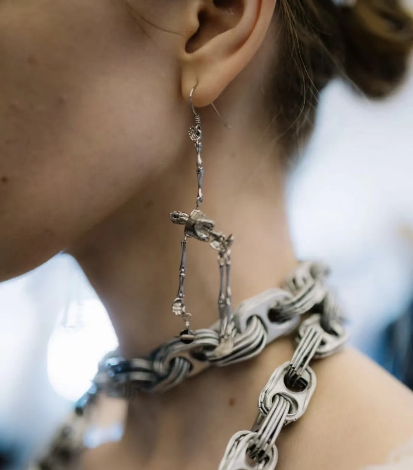 VIVIENNE WESTWOOD*預購*骷髏項鍊 耳環 銀色